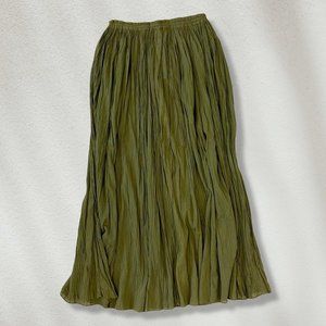 vintage midnite flowy green fairy maxi skirt 🌵